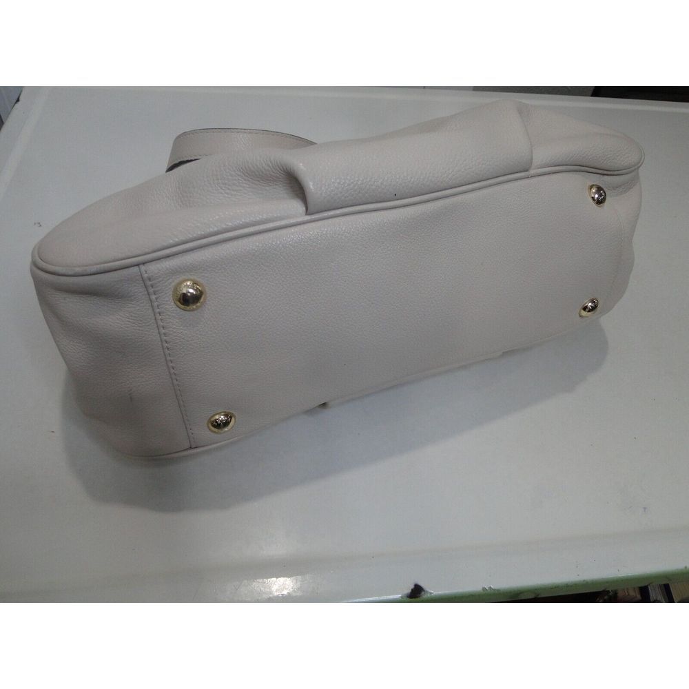 Michael Kors Women's‎ Fulton Leather Vanilla White Gold Chain Hand Bag Purse - Picture 12 of 16